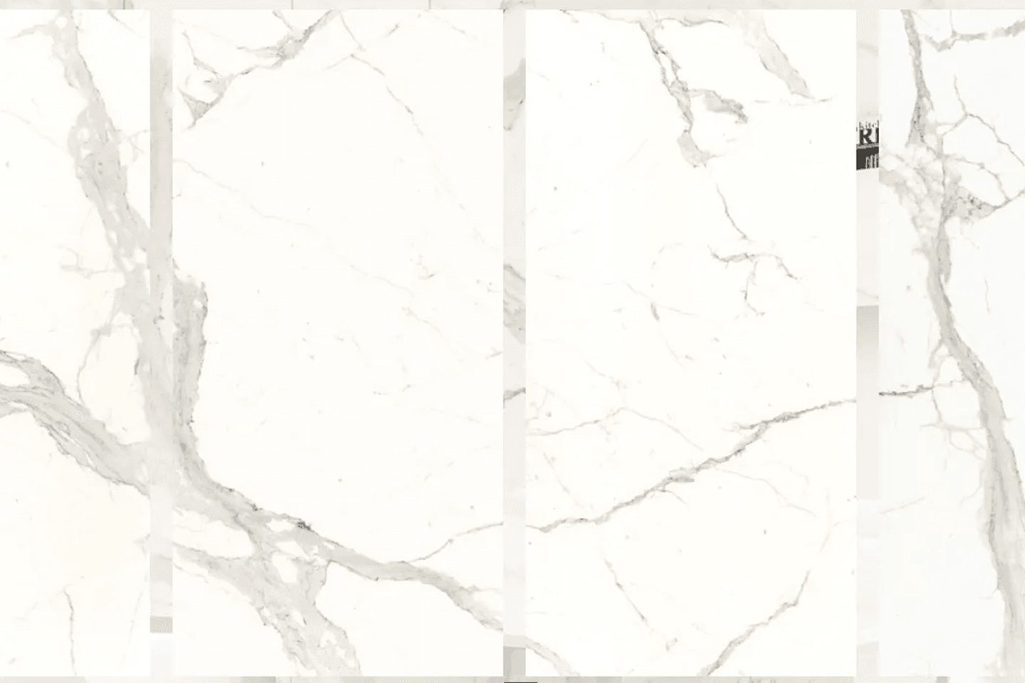 A white marble floor with some lines on it